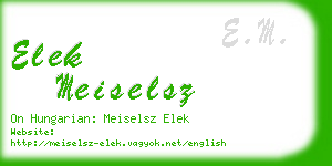 elek meiselsz business card